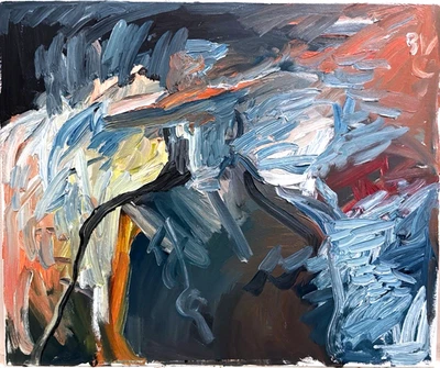 Pintura al óleo cubista Noir Detective Americana 20”x24” arte original firmado Foto 1 de 3