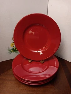 5 Waechtersbach rote Ladeteller 13,5" Fun Factory Keramik Germany Vintage - Bild 1 von 7