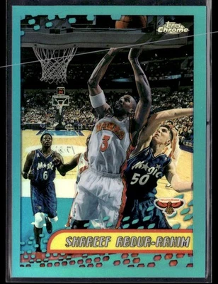 Refrator 2001-02 Topps Chrome #113 Shareef Abdur-Rahim - Imagem 1 de 2