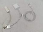 Genuine Apple 30 pin To USB cables iPod, iPhone, iPad along with a vga adapter
