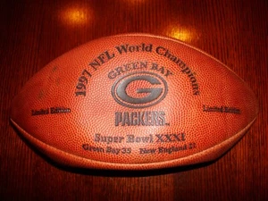 SELTEN GREEN BAY PACKERS 1997 SUPER BOWL XXXI GEDENKMÜNZE FUSSBALL 1 VON 200 - Bild 1 von 7