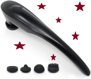 Kabelloses Perkussionsmassagegerät mit 4 strukturierten Massageköpfen 140 Minuten Akku - Bild 1 von 6