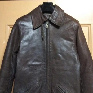 45RPM Vintage Leather Jacket Riders Leather jacket W48cm L64cm - Picture 1 of 9