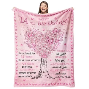 Gifts for 14 Year Old Girl Blankets 14 Year Old Girl Gift Ideas Throw 50"X60"... - Picture 1 of 7