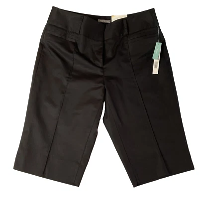 Bermuda APT 9 feminina MAXWELL preta tamanho 10 reta ajuste moderno nova com etiquetas plana - Imagem 1 de 4