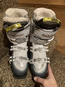 SALOMON QUEST 80W SKI BOOTS WOMEN SIZE 22-23.5 6.5 278 mm - Picture 1 of 22