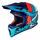 Casco Helmet OFF-ROAD CROSS Moto S-LINE Swaps S818 Blu Rosso taglia XS