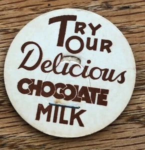 Milk Bottle Cap Vintage Chocolate 1950's Vintage Original w Staple Unused NOS - Picture 1 of 3