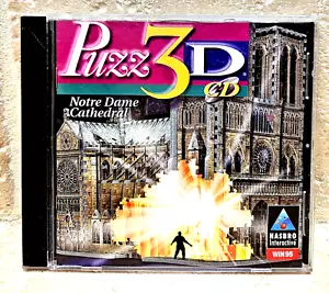 Interactive Puzz 3-D CD Notre Dame Cathedral Puzzle WIN 95 - Opened, Never Used - Picture 1 of 3