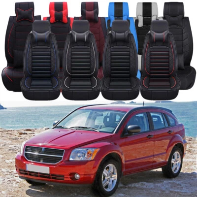 PU Leather Car Seat Cover 2-5 Seat Protector Cushion For Dodge Caliber 2007-2012 Foto 1 de 4