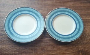 Mikasa Intaglio BLUE RIDGE Rimmed CA055 Bread Plates Set Of 2 - Picture 1 of 5