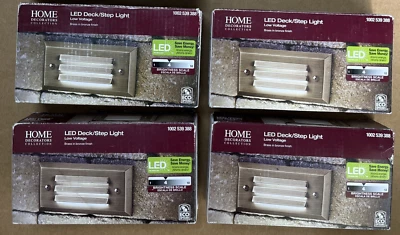 2-Watt Brass Outdoor Integrated LED 2700K White Warm Landscape Deck Light (4pk) - Image 1 of 4