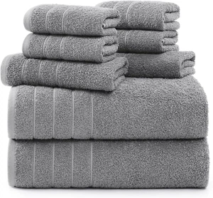 Large Bath Towels Set- 2 Bath Towels(30X 60), 2 Hand Towels & 4 Washcloths - Picture 1 of 29