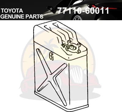 Conjunto de tanque auxiliar Toyota Land Cruiser Jerry Can genuino 77110-60011 Foto 1 de 1