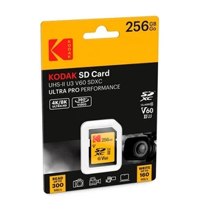 Kodak SDXC 256GB ULTRA PRO PERFORMANCE UHS-II U3 V60 - Picture 1 of 3
