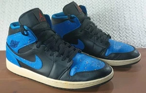 Taglia 13 - Air Jordan 1 Mid Royal Splatter - Foto 1 di 20