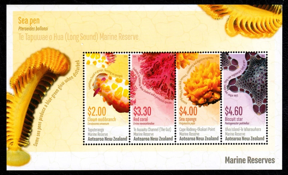 Hoja en miniatura New Zealand 2024 Marine Reserves como nueva MNH Foto 1 de 1