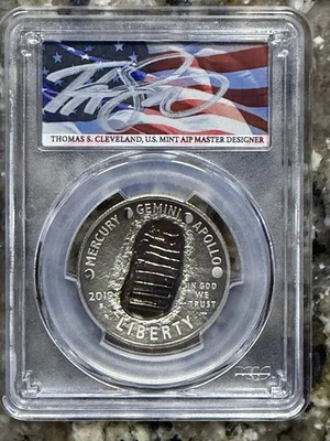 2019-S Apollo 11 Cleveland Flag Pop 25 Half Dollar PCGS PR70 $121.50 W/Coupon! - Image 1 of 3