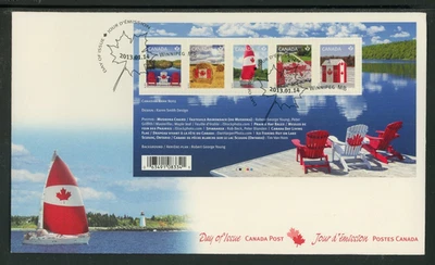 CANADÁ, LA BANDERA NACIONAL, 2013 PRIMER DÍA CUBIERTA!! L38 Foto 1 de 2