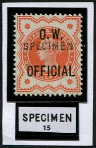 O.W. ½d SG O31s OVPT. 'SPECIMEN' TYPE 15, U/M pristine fresh, fab quality of ... - Picture 1 of 1
