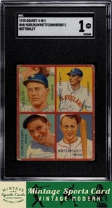 1935 Goudey 4 in 1 - Hudlin/Myatt/Comorosky/Bottomley - #6B SGC 1 - Bild 1 von 2