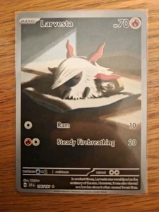 Larvesta 196/191 Illustration Rare - S&V Surging Sparks Pokémon TCG - NM - Picture 1 of 2