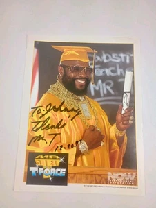 Signed Autographed Mr. T. Picture Portrait Graduation T-Force 1993 Personalized - Picture 1 of 18