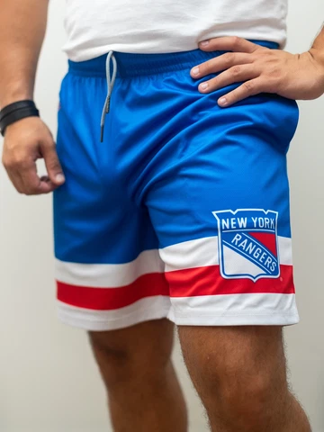 New York Rangers Mesh Hockey Shorts Cover