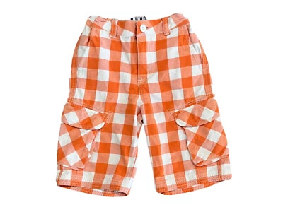 Hanna Andersson boys youth cargo shorts Orange Size 8 Checks Adjustable Waist - Image 1 of 4
