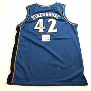 Jerry Stackhouse signed jersey PSA/DNA Washington Wizards Autographed