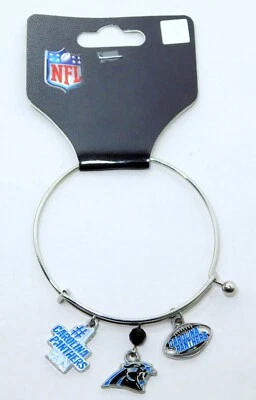 官方授权 NFL 卡罗莱纳黑豹 3 小饰品手链全新卡 — 第 1/3 张图片