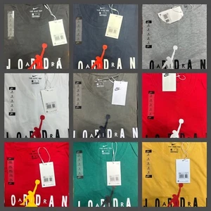 Nike Men's Air Jordan Short Sleeve Crew Neck T Shirts Cotton Sports Casual Tee - Picture 1 of 19