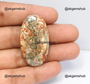 33.00 Cts Leopard Skin Jasper Necklace Making Oval Cabochon Natural 38x21x5 mm - Picture 1 of 8