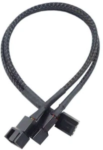 4 Pin Female to 2 x 4Pin Male PWM Connector Case Fan Y Splitter Power Cable - Picture 1 of 1