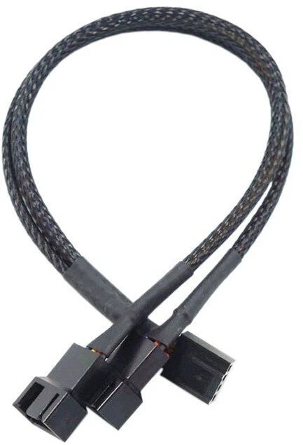 4 Pin Female to 2 x 4Pin Male PWM Connector Case Fan Y Splitter Power Cable - image 1 of 1