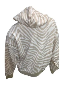 Victoria's Secret Pink Pullover Sweatshirt Hoodie Animal Print Zebra Multi Color - Picture 1 of 3