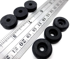 Screw on Rubber Bumper Pad Feet Fit 3/16" #10 Screw Hole, Has 3/4" Pad 1/4" Tall - Picture 1 of 12