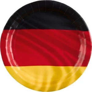 8er Deko Set Deutschland Fahne Becher Teller Hawaiikette Fussball Party EM - Bild 1 von 3