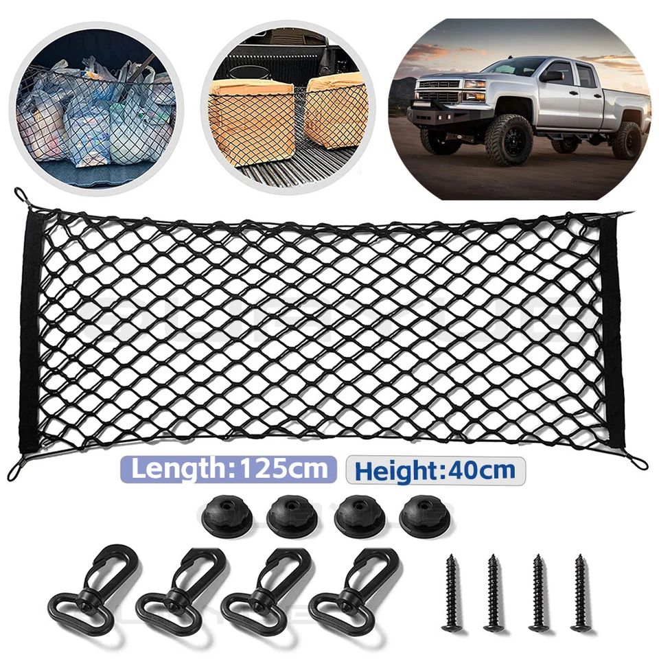 Red de carga de malla estilo sobre maletero trasero para Chevy Silverado 1500 2500 HD 99-06 Foto 1 de 4