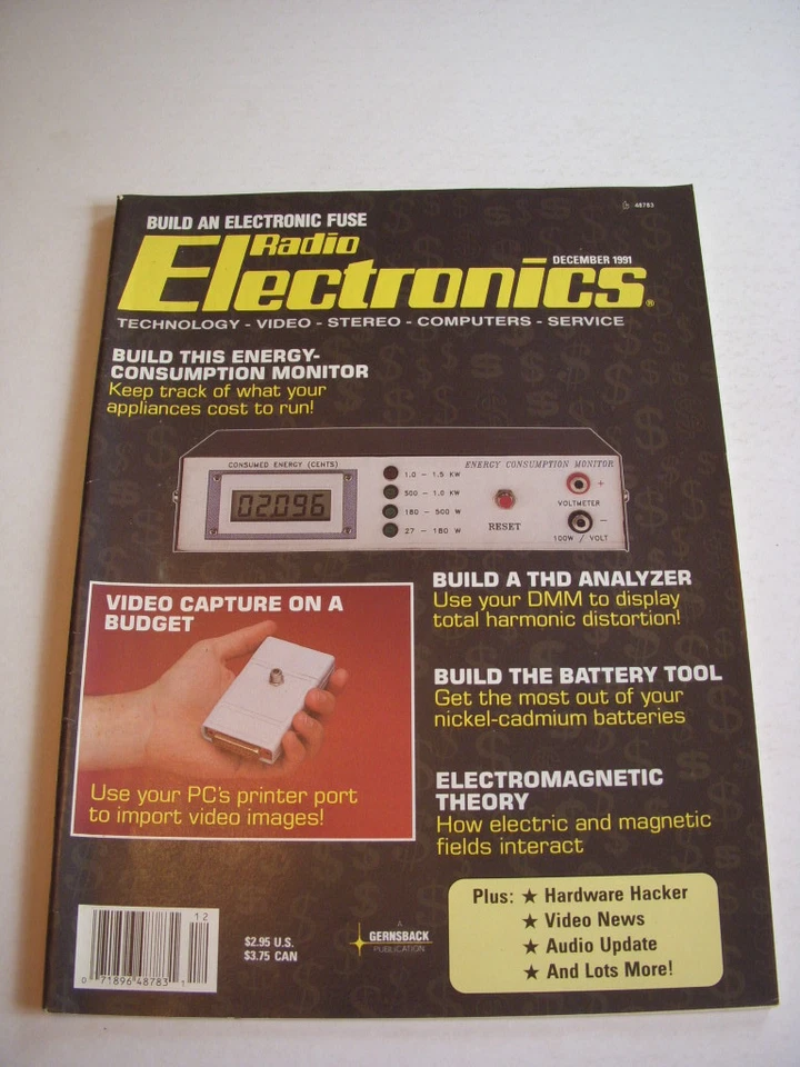 RADIO ELECTRONICS Magazine, DECEMBER, 1991, BUILD AN ELECTRONIC FUSE, COMPUTERS! - Image 1 of 1