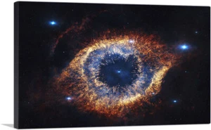 Helixnebel orange und blau Hubble Teleskop Ring NASA Leinwand Kunstdruck - Bild 1 von 14