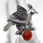 Carnelian 925 Silver Plated Gemstone Handmade Ring US 5 Exquisite Gift AU T357