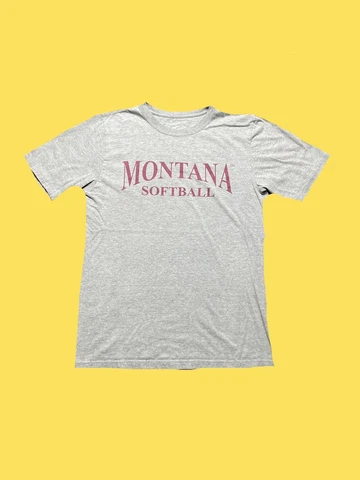 Montana Grizzlies Softball College T Shirt Mens Size S Gray Cover