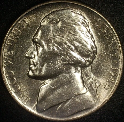 1945-S Jefferson Wartime Nickel - 35% SILVER - GEM BU - FULL STEPS Cover