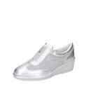 Shoes Women Bluerose Loafers Silver Suede Leather Ey327