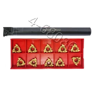 SNR0020R22 Torno de roscado interno Herramienta de torneado Soporte Barra de perforación + 10 piezas 22IR N60 - Imagen 1 de 3
