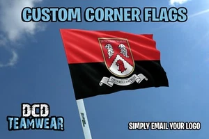 Custom Multicoloured Football Corner Flags Set of 4 Flags Only - Picture 1 of 21