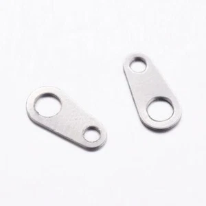 LOT DE 40 ATTACHES CONNECTEURS FERMOIRS 6 x 3mm ACIER INOXYDABLE clasps perles - Foto 1 di 1