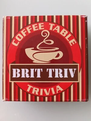 COFFEE TABLE TRIVIA GAME: BRIT TRIV, 50 CARDS WITH 400 QUESTIONS AND RULES, 14+ - Image 1 of 3