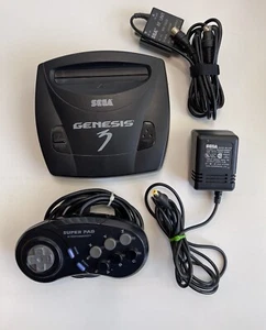 Consola de videojuegos Sega Genesis 3 negra MK-1461 OEM alimentación y AV - Imagen 1 de 7